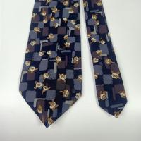 ราคา เนคไทมือสอง Yukiko Hanai Men's Silk Tie Floral Design Blue Made in Japan (43664366583)
