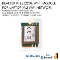 ราคา Realtek RTL8822BE Wi-Fi module card for notebook + bluetooth v.4.2 dual band speed 300/867 Mbps (ของใหม่มีการรับประกัน) (22780562141)