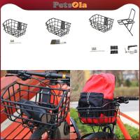 ราคา [เพตโซลา] ตะกร้าสินค้าสำหรับจักรยาน ติดตั้งหน้ารถ ขนาดพอดี มีให้เลือกสีดำ (41775668369)