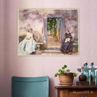ราคา John Singer Sargent "The Garden Wall" ผลงานสีน้ำมัน พร้อมโปสเตอร์สำหรับประดับบ้าน Y1JK (40665465877)