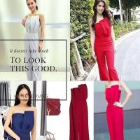 ราคา Jumpsuit เกาะอกผ้าฮานาโกะ (1280450191)