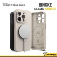 ราคา Ringke Silicone Magnetic เคสสำหรับ iPhone 15 Pro 6.1 inch - Stone (25607046883)