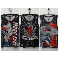 ราคา เสื้อกล้ามลายมวยไทย เสื้อกล้ามมวยไทย เสื้อมวยไทย Muay Thai เสื้อยืดลายมวยไทย เสื้อพิมพ์ลายมวย ผ้า Polyester 100%ไทย (44107829485)