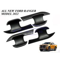 ราคา ถาดรองมือเปิดประตู ฟอร์ด เรนเจอร์ 4 ประตู 2022 2023 2024 สีดำด้าน Ford Ranger ถ้วยมือเปิด เบ้ารองมือเปิดประตู เบ้ากันรอย (20126031155)