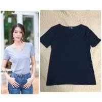 ราคา เสื้อยืดสีดำ ป้าย my top (1326814079)