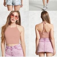 ราคา Forever21 crop ครอปผูกคอ มือ2 (1084302838)