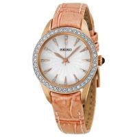 ราคา นาฬิกาข้อมือผู้หญิง SEIKO Pinkgold สายหนัง รุ่น SRZ388P1 - สีPinkgold (6543772326)
