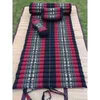ราคา ที่นอนลูกระนาดผ้าขิดพร้อมหมอน ขนาดประมาณ 80 x 200 x 4.5 ซม.Thai Roll Up Mat Headest Pillow Bloster Yoga Meditation . (1947816062)