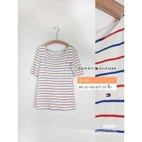ราคา Tommy ของแท้ เสื้อยืดคอกลมแขนสั้น ลายทาง น่ารัก ผ้าดี ใส่เที่ยว ทำงาน / Size S มือสอง สภาพดี พร้อมส่ง (40874383076)