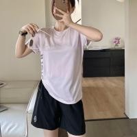 ราคา 3.0ชุดวอร์มเทคโนโลยีสีดําสําหรับผู้หญิงฤดูร้อนระบายอากาศกลางแจ้งวิ่งเสื้อสั้นกางเกงขาสั้นชุดสองชิ้น (41474794990)