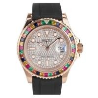 ราคา Rolex Rolex Yacht ที่มีชื่อเสียง 18K Gold Gypsophila หลังจากเปลี่ยนเพชรอัตโนมัตินาฬิกาผู้ชาย116655 (41371612198)