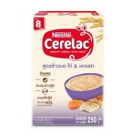 ราคา NESTLE CERELAC เนสท์เล่ ซีรีแล็ค อาหารเสริมธัญพืช สำหรับเด็ก สูตรข้าวบดไก่แครอท 250 กรัม 1 กล่อง (14737456143)