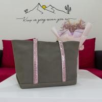 ราคา กระเป๋าโท้ตหูหิ้วคู่สไตล์ทหาร (มือสอง) (24174301526)