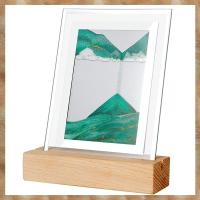 ราคา [KYG] ศิลปะทรายย้ายโคมไฟกลางคืนหัตถกรรมทรายดูด 3D ภูมิทัศน์ไหลภาพทรายของขวัญนาฬิกาทราย LED ตารางไฟกลางคืน,สีเขียว (42164462233)