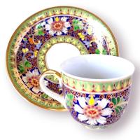 ราคา ชุดกาแฟเบญจรงค์ลายดอกไม้สวยงามดี (26735394471)