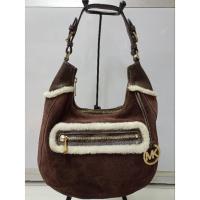 ราคา Michael Kors แบรนด์แท้ กระเป๋าคล้องไหล่หนังกลับสีน้ำตาลเข้ม มีร่องรอยใช้งานปกติมือ2 ขนาด14" (18428220845)