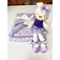 ราคา ตุ๊กตา+ผ้าห่มปักชื่อ สีม่วง (7777506633)