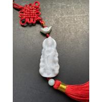 ราคา จี้หยกพม่าแท้สีขาวเนื้อดีแกะสลักพระแม่กวนอิม (19510949781)