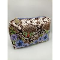 ราคา กระเป๋าเครื่องสำอางเอสเต้ผ้ากำมะหยี่พิมพ์ลายหนังงู (28057715204)