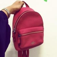 ราคา เป้มินิ coach สีชมพูน่ารัก coach charlie mini backpack (826747945)