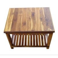 ราคา โต๊ะกลาง2ชั้นงานไม้สักแบบขาเต็มเหลี่ยม (18255381025)