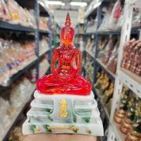 ราคา หลวงพ่อโสธรแก้วใส สีแดงใส ฐานสีหินอ่อน (หน้าตัก3นิ้ว สูง15ซม.)ด้านในบรรจุพระแก้วมรกต บูชา 1 องค์เหมือนได้บูชา 2 องค์ (12562952224)