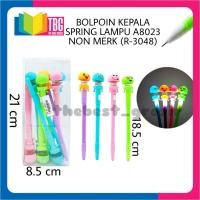 ราคา 1 ชิ้น BALLPOINT SPRING LAMP/ปุ่มหัว/EMOTICON HEAD LAMP SPRING ปากกา A8023 NON ยี่ห้อ (R-3048) (42055758783)