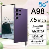 ราคา สมาร์ทโฟน A98 หน้าจอ 7.5 นิ้ว 16+512GB Android 5G WIFI Android รองรับ 2 ซิมการ์ด รับประกัน 1 ปี COD (41803321927)