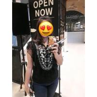 ราคา เสื้อลูกไม้สีดำ-ขาวมือ2 (24874655088)