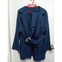 ราคา รหัส 070 เสื้อแขนยาวทรงป้ายสีกรมท่า เสื้อสาวอวบ เสื้อกึ่งผ้าซาติน (27364899947)