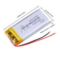 ราคา 602248 3.7V 600mAh Lithium Polymer Li-Po Rechargeable li ion Battery For Mp3 MP4 MP5 GPS PSP Vedio Game toys recorder s (26762493003)