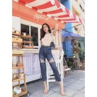 ราคา กางเกงยีนส์ทรงบอยสลิม แต่งขาดเซอร์สวยมาก (8607196575)