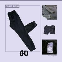 ราคา GU(จียู)(สีดำ) กางเกงวอร์ม มือสอง ใส่สบาย ใส่หน้าร้อน กันUV ใส่กันหนาว คุณภาพดี (29150754505)
