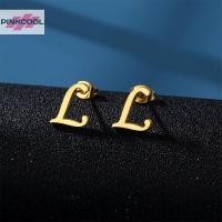 ราคา Pinkcool INS ต่างหูสตั๊ด สเตนเลส ลายตัวอักษร Lucky A-Z 26 ตัวอักษร กันน้ํา สีทอง เครื่องประดับ ของขวัญ (22562396191)