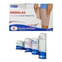 ราคา ยกกล่อง 12 ม้วน ผ้าพันเคล็ด ผ้ายืดพันเคล็ค คุณภาพสูง Elastic Bandage Longmed Medelas ผ้าพันแผลแบบยืด ผ้ายืด 2 3 นิ้ว (24301364738)