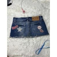 ราคา กระโปรงยีนส์y2kเอวต่ำ30“ยาว9.5 (24563102397)