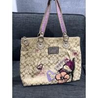 ราคา COACH POPPY PETAL PRINT APPLIQUE GLAM TOTE มือ2 แท้ (4452413341)