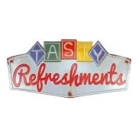 ราคา ป้ายสังกะสีวินเทจ Tasty Refreshments (ปั๊มนูน) (1028329186)