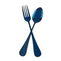ราคา TwinFish ชุดช้อนส้อม 3 คู่ ช้อนส้อมทานข้าว ช้อนส้อมสวยสีน้ำเงิน BLUE รหัส87สีน้ำเงิน (3609683539)