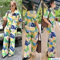 ราคา ✅พร้อมส่ง✅ ชุดเซท2ชิ้น ผ้าลินิน เสื้อเชิ้ต อก44“ + กางเกงเอวสม็อค Amcorner (43450780232)