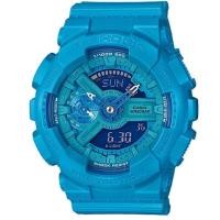 ราคา Casio G-Shock Mini นาฬิกาข้อมือผู้หญิง สายเรซิ่น รุ่น GMA-S110VC-2A - สีฟ้า (283181155)