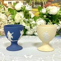 ราคา Wedgwood Jasperware Dancing Hour Egg Cups Primrose and Portland Blue ที่วางไข่ 2 ใบ/ชุด (14013232307)