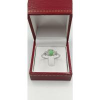 ราคา แหวนหยกแท้ ( หยกพม่าแท้ ) เงินแท้ 925 ชุบทองคำขาว (28804292597)