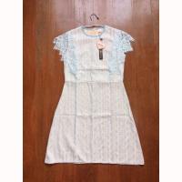 ราคา รวมส่ง ems เดรสลูกไม้สีฟ้างานป้าย love love (1366409108)