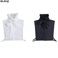 ราคา เสื้อเชิ้ตสีขาวสำหรับผู้หญิง พร้อมโบว์ตกแต่งและปกเท็จ (42324695480)