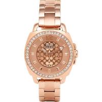 ราคา Coach Women's Mini Boyfriend Rose Gold Crystal Glitz Watch 14501700 14501701 14501699 34mm (8819870357)