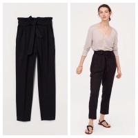 ราคา กางเกงถุงกระดาษเอวสูง H&M (สีดํา) - GET A STRAP (8745171627)