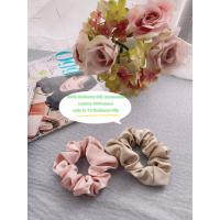 ราคา 100% Mulberry Silk Scrunchies สําหรับ WOmen Girls Hair Tie 30MOMME Pure Silk Scrunchie MIDI ขนาด 3 ซม.2 สี (28763331538)