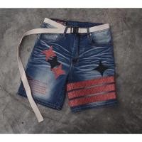 ราคา Holdem Red♦️ H8 Casino monogram Washed denim shorts (13511062422)