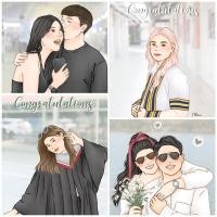 ราคา รูปวาดกึ่งเหมือน(ไฟล์รูป) ลงสีแบบที่2 ใส่ข้อความฟรี เปลี่ยนสีพื้นหลังฟรี (29577231763)